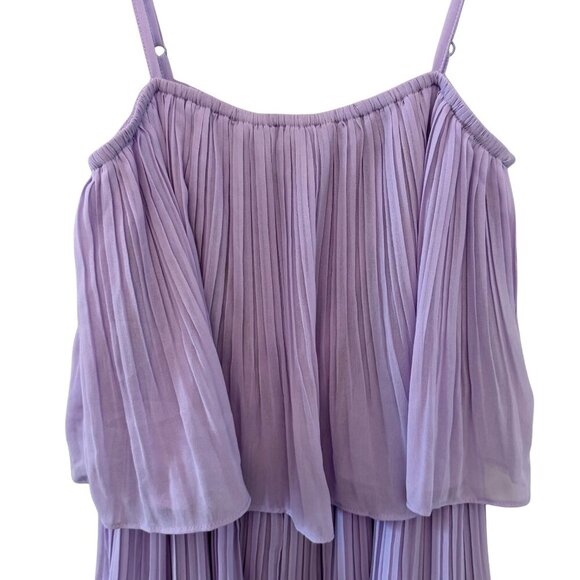 Exlura Womens Lavender Spaghetti Strap Pleated Romper Dress - NWT - Size Small - Picture 5 of 11